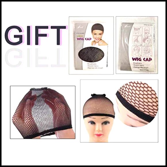 Natural Straight Layered Wig with Bangs Heat Resistant Synthetic Hair main image 7